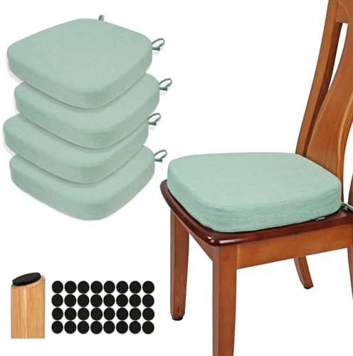 BUYUE Thickened 2.5" Dining Chair Cushions Set of 4, U-Shape High Density Foam by BUYUE