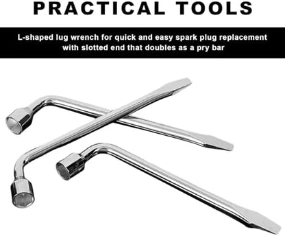 Car Spare Tire Wrench, 19mm L-Shaped Slotted End Socket Tire Replacement Tool - Image 3