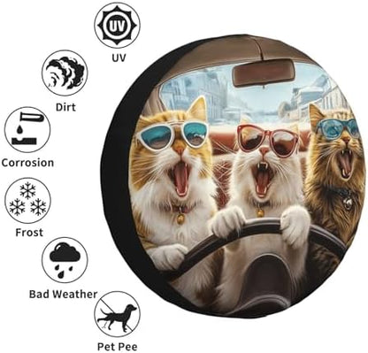 Spare Tire Cover for RV Camper, Funny Cat Tire Cover Protectors, Weatherproof - Image 5