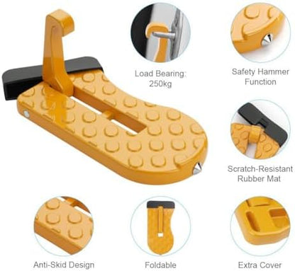Car Door Step for Easy Roof Access -Multi-Foldable Aluminum Alloy Car Step Hook - Image 5