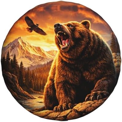 Wild Bear Spare Tire Cover Weatherproof Wheel Protectors Universal Wheel Covers - Image 2