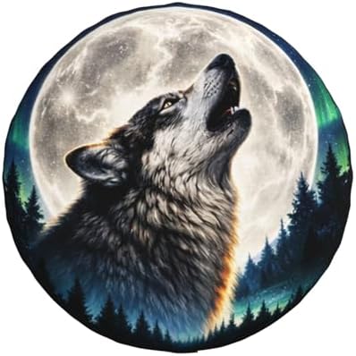 Wolf Spare Tire Cover Weatherproof Wheel Protectors Universal Wheel Covers - Image 2
