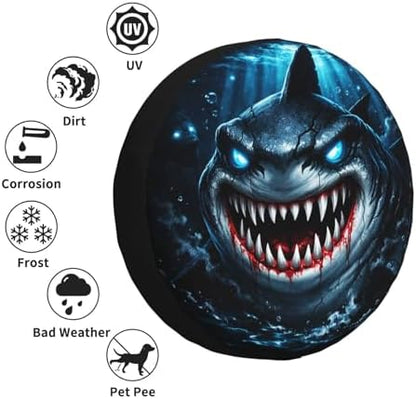 Shark Spare Tire Cover Weatherproof Wheel Protectors Universal Wheel Covers - Image 5
