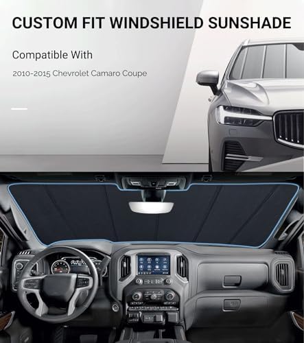 Pigenius Windshield Sun Shade for Chevrolet Camaro Coupe 2010-2015 - Image 2