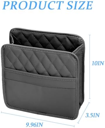 Car Seat Back Organizer, Leather Multipurpose Collapsible Vehicle Backseat - Image 2