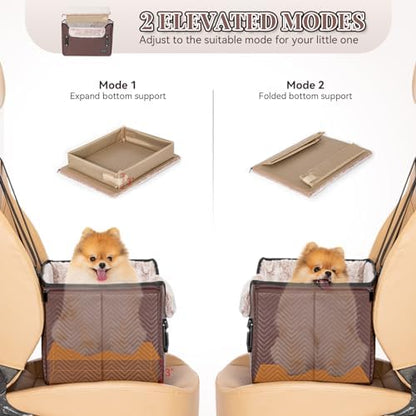 PETSFIT Car Seat for Dogs, Waterproof PU Leather Dog Car Seat for Small Dogs - Image 4