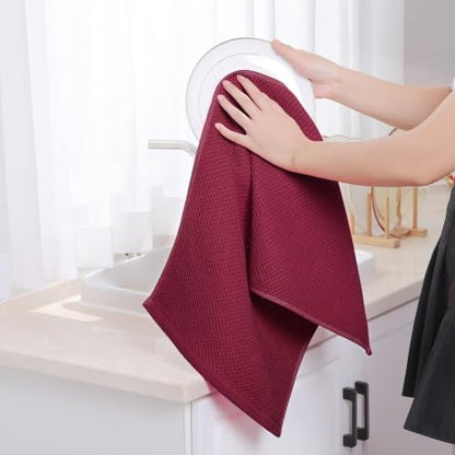 Homaxy 100% Cotton Waffle Weave Kitchen Dish Towels 4-Pack - Image 4
