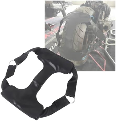 MOTO4U Universal Motorcycle Rear Wheel Tie Down Strap in Upgrade Black - Image 2