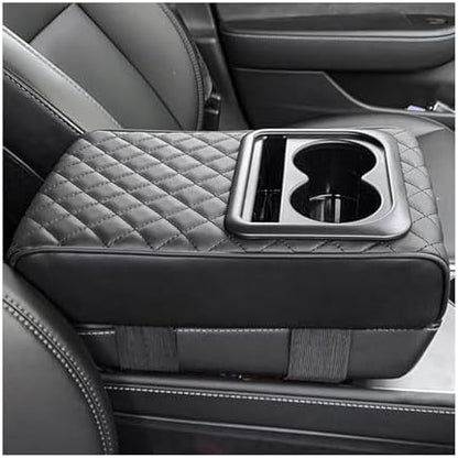 Car Center Console Armrest Pillow, Waterproof Leather Arm Rest Protector Cushion by Unknown