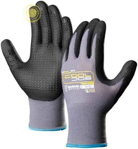 COOLJOB 6 Pairs Nitrile Rubber Dipped Safety Work Gloves by COOLJOB
