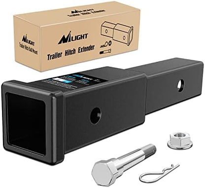 Nilight Trailer Hitch Extender 7" fits 2 Inch Receiver 3500 lbs GTW by Nilight