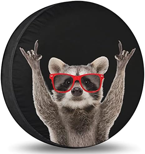 Spare Tire Cover Raccoon Wheel Tire Cover Waterproof Sun Protection Universal by noilfasiki