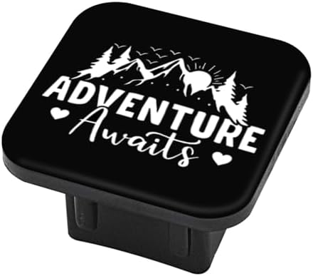 Trailer Hitch Cover, Adventure Awaits Mountain Sunse Hitch Cover Rubber Towing - Image 2