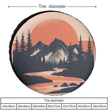 Heavy Duty Spare Tire Cover 18 Inch Mountain Adventure Wheel Protectors - Image 2