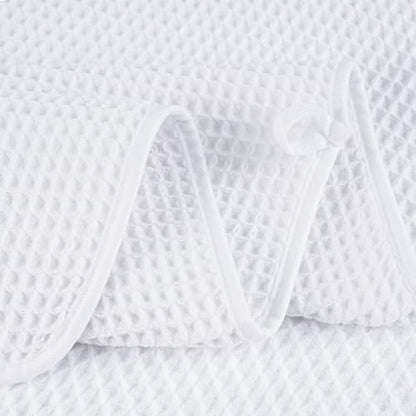 POLYTE 430 GSM Poly Blend Microfiber Quick Dry Waffle Bath Towel Set of 6 - Image 3