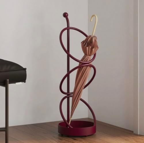 Metal Umbrella Stand at The Entrance, Freestanding Circular Umbrella Holder by Unknown