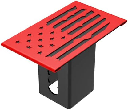 Heavy Duty Hollow Out American Flag Metal Trailer Hitch Cover - Image 2