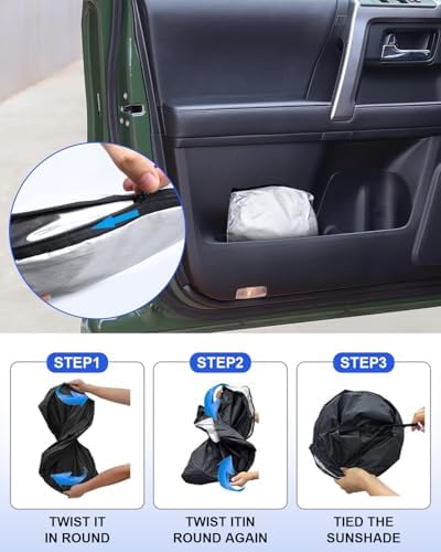 Foldable Front Windshield Sunshade fit - Image 4