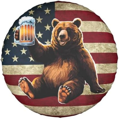 Camper Bear Spare Tire Cover Wheel Protectors Waterproof Wheel Covers Universal - Image 7