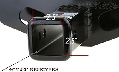 2.5" Heavy Duty 2 1/2" Trailer Hitch Cover Cap Plug Fits 2.5" Receivers - Image 3