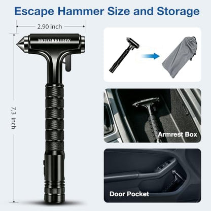 MOTORBUDDY Window Breaker Seatbelt Cutter and Glass Breaker - Image 2