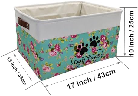 Large Dog Toy Basket Foldable Dog Toy Box Dog Toy Bin - Image 2