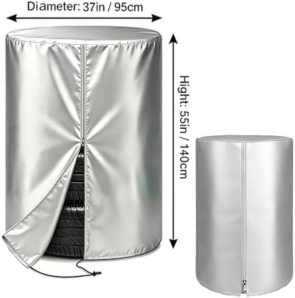 4 Tire Storage Cover, Heavy Duty Waterproof Fade Resistant Wheel Protector - Image 2