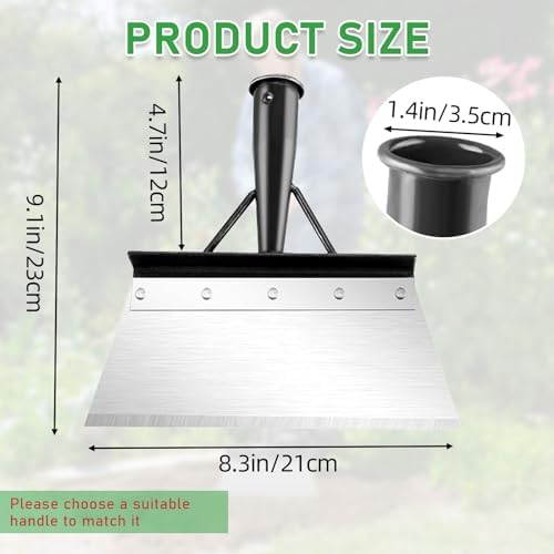 Multifunctional Garden Cleaning Shovel, Heavy Duty Steel Flat Shovel - Image 7