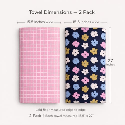 Flourish Wildflowers Microfiber Kitchen Towels | Waffle Fabric Tea Towel| Super - Image 4