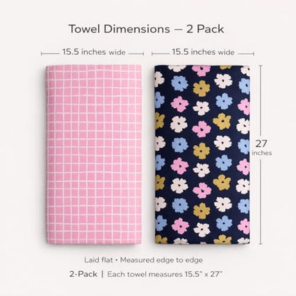 Flourish Wildflowers Microfiber Kitchen Towels | Waffle Fabric Tea Towel| Super - Image 4