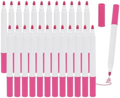 24 PCS Pink Liquid Chalk Markers, Fine Tip Neon Erasable Pens by Unknown