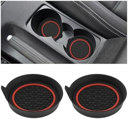 HZEL Car Cup Holder Coasters, Recessed Automotive Drink Mat Decoration by Unknown