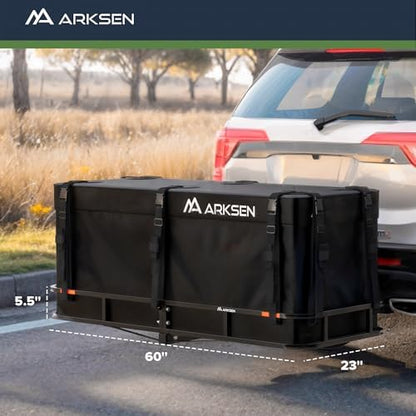 ARKSEN Folding Hitch Cargo Carrier w/Bag, Stabilizer - Image 6