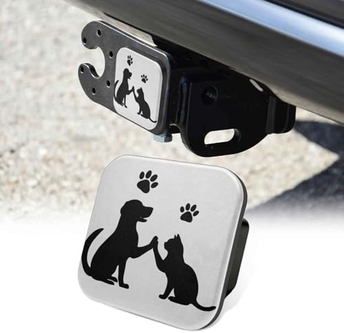 Dog and Cat Love Tow Hitch Covers Heavy Duty Rubber Trailer Hitch Cover 2" by Unknown