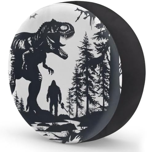 Spare Tire Cover for RV Trailer, Dinosaur Bigfoot Tire Covers Universal Fit for - Image 2