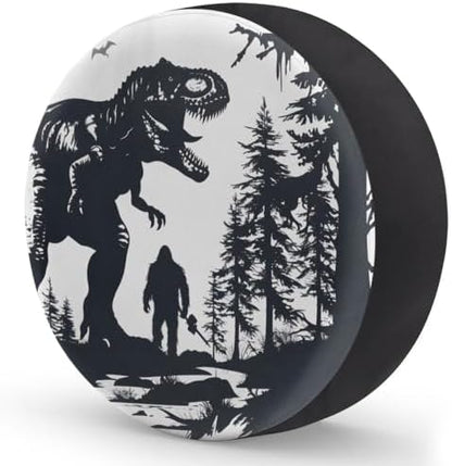 Spare Tire Cover for RV Trailer, Dinosaur Bigfoot Tire Covers Universal Fit for - Image 2