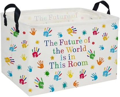 Rectangle Kids Baskets Book Basket Cute Storage Bin Organizer Boys Box by DDBASKET