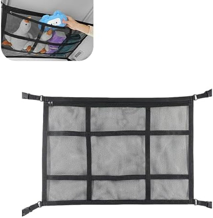 Upgrade Car Ceiling Cargo Net Pocket, 31.5" x 20.87" Strong Load Car Roof by Unknown
