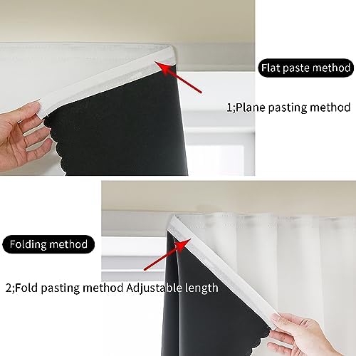 AJAZZ 100% Blackout Shades Window Cover Self Adhesive Curtains Sticky Curtain - Image 4