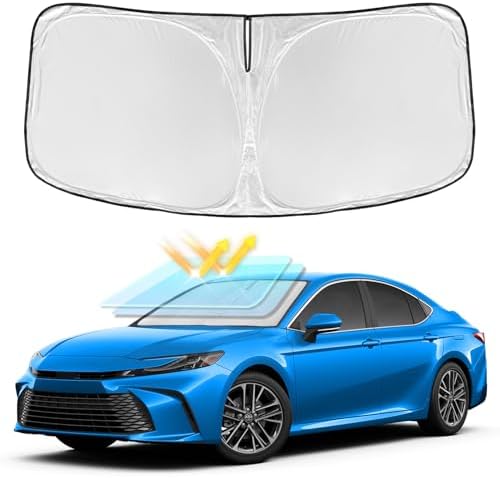 Windshield Sun Shade for Toyota Camry 2025 2026 LE XLE Hybrid SE XSE by ZOIBVCARSUNSHADE
