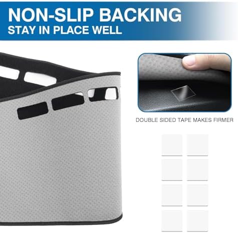 KUST Black Dash Cover for 2013-2020 Ford Fusion Non-Slip Dashboard Cover - Image 5