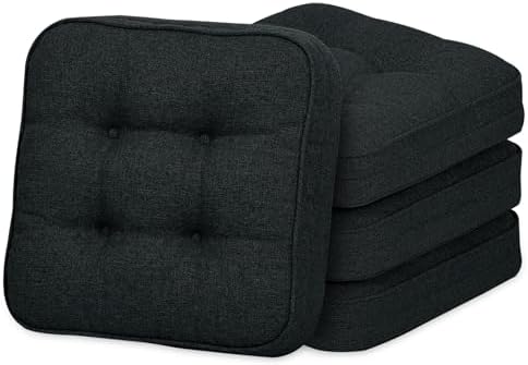 GOFORIT Chair Cushions Set of 4, Tufted Shredded Memory Foam Chair Pads by Unknown