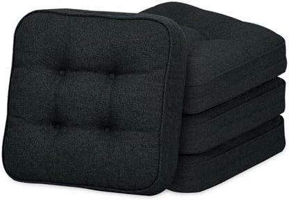 GOFORIT Chair Cushions Set of 4, Tufted Shredded Memory Foam Chair Pads by Unknown