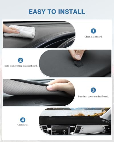 FIILINES Dash Cover Fit for 2017-2022 Kia NIRO Accessories Sunshade Non-Slip - Image 6