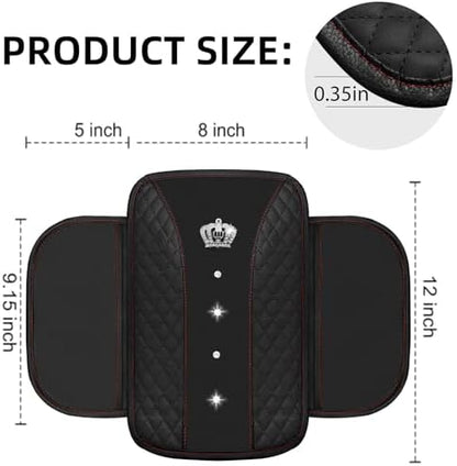 NBTEPEM 6 PCS Bling Car Accessories Set, Leather Steering Wheel Covers - Image 5