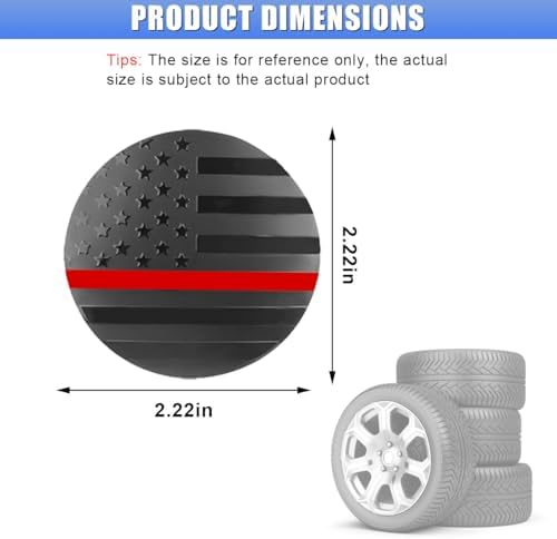 4PCS 56mm American Flag Wheel Hub Center Cap Sticker - Image 2