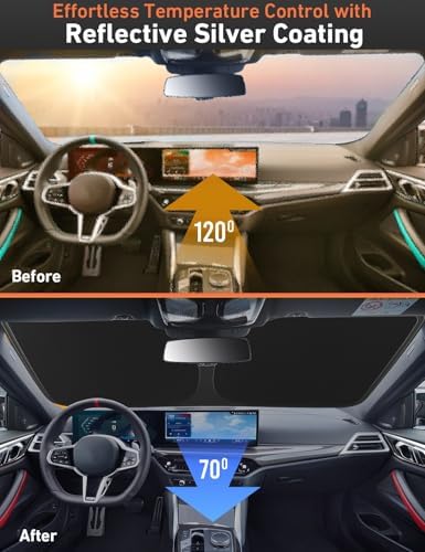 EcoNour Windshield Sunshade for Chevy Silverado EV/GMC Sierra EV 2024-2026 - Image 4