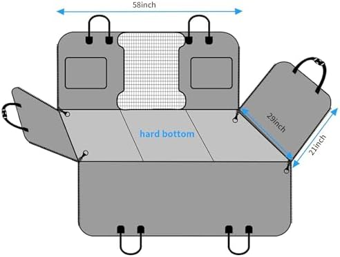 URPOWER Back Seat Extender for Dogs, Large Hard Bottom Dog Car Seat Cover - Image 6