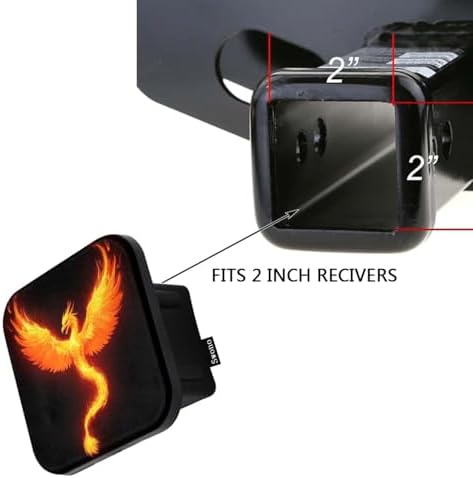 Swono Fire Dragon Rubber Hitch Tube Cover Fairy Animal Flame Dragon Wings Soft - Image 3