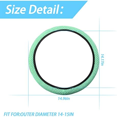 Moly Magnolia 15 Inch Steering Wheel Cover, Microfiber Ice Silk - Image 2